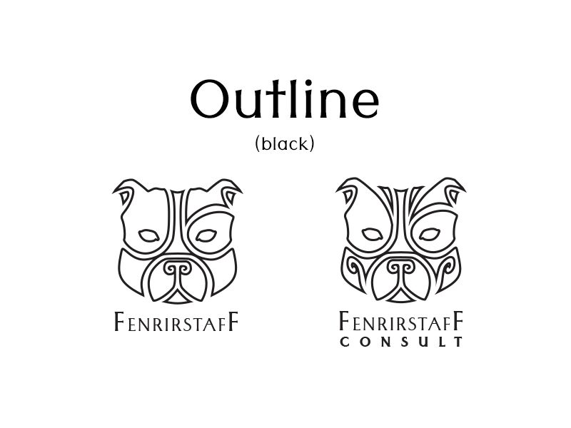 Fenrirstaff outline logo (black)
