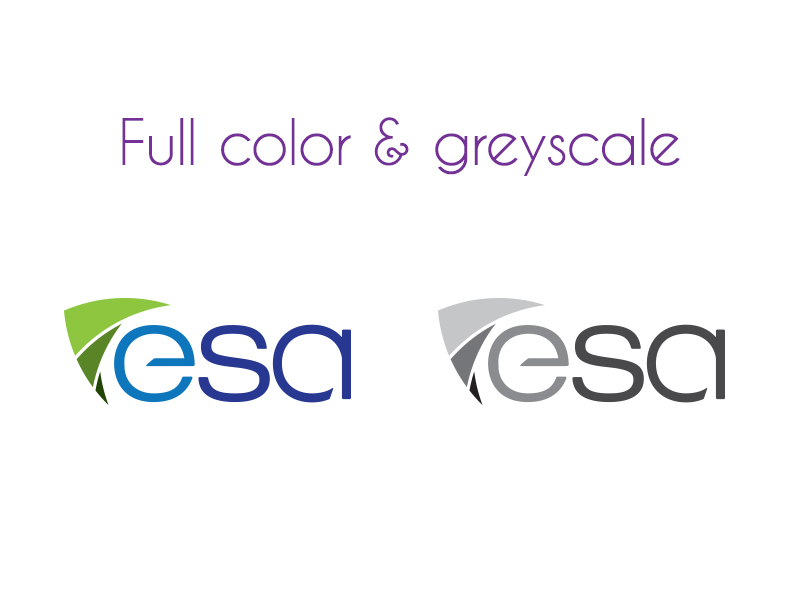 esa full color and greyscale logo