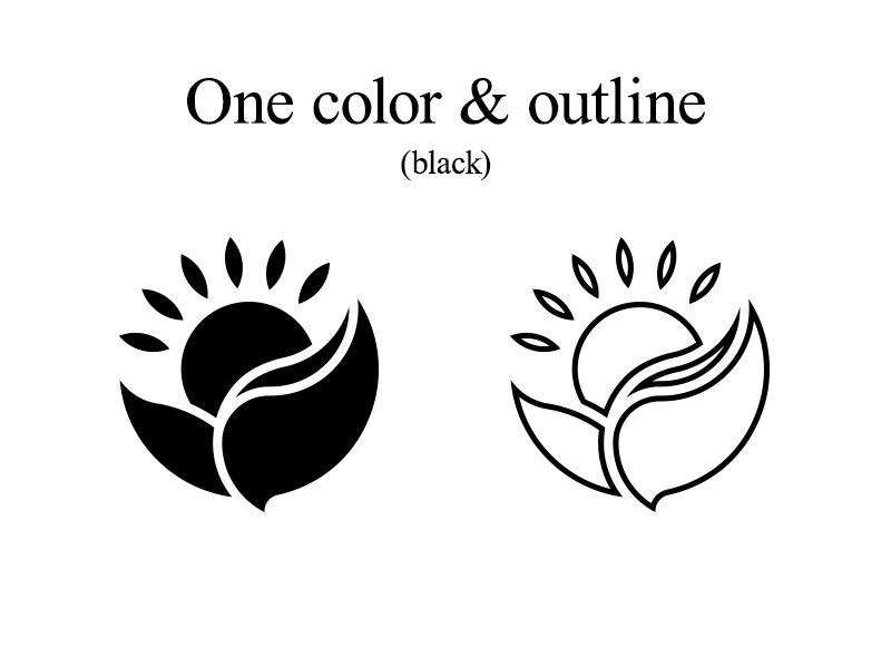 Global Algromed one color and outline logo (black)