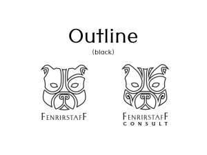 Fenrirstaff outline logo (black)